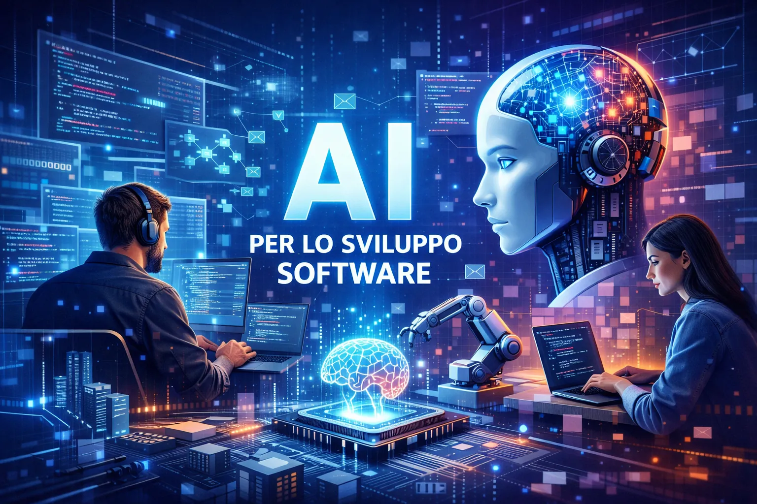Intelligenza artificiale e sviluppo software - impatto, vantaggi e supervisione umana