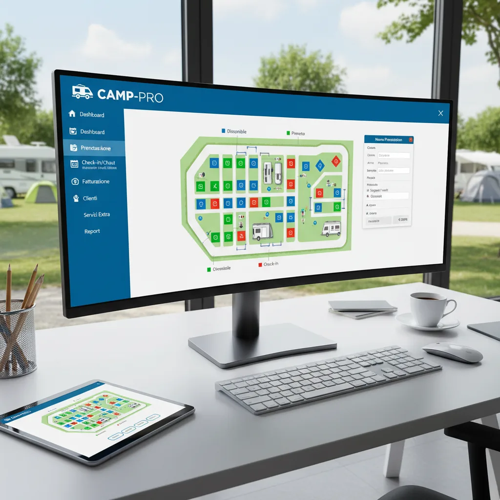Software Gestione Campeggi e Aree Sosta Camper: Prenotazioni, Check-in e Fatturazione